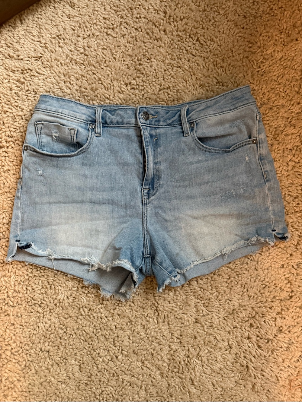 Vigoss Light Blue Distressed Denim Cutoff Shorts